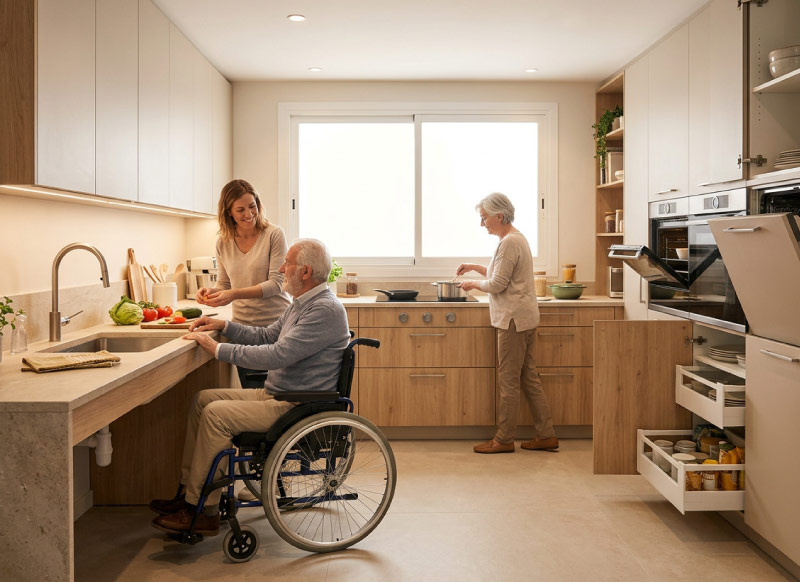 Cocina accesible para silla de ruedas que hay que prever reforma de cocinas Cocina accesible para silla de ruedas que hay que prever reforma de cocinas