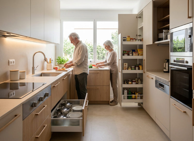 Iluminacion de una cocina para mayores reforma Iluminacion de una cocina para mayores reforma